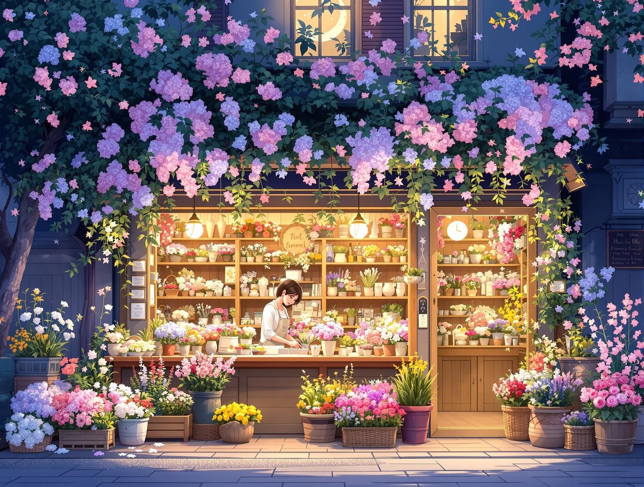 黄豆魔改 - 花店与月光